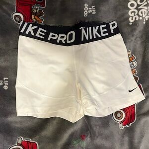 Nike pro white spandex